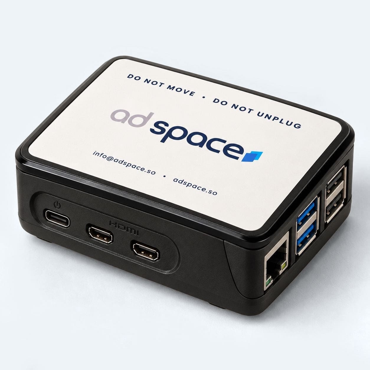 Ad Space TV player with the Ad Space label